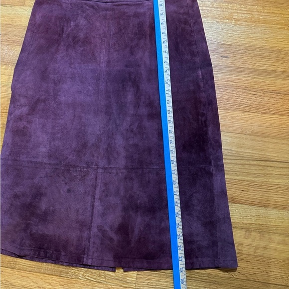 Brandon Thomas Suede leather skirt size 14 (f6 - Picture 4 of 14